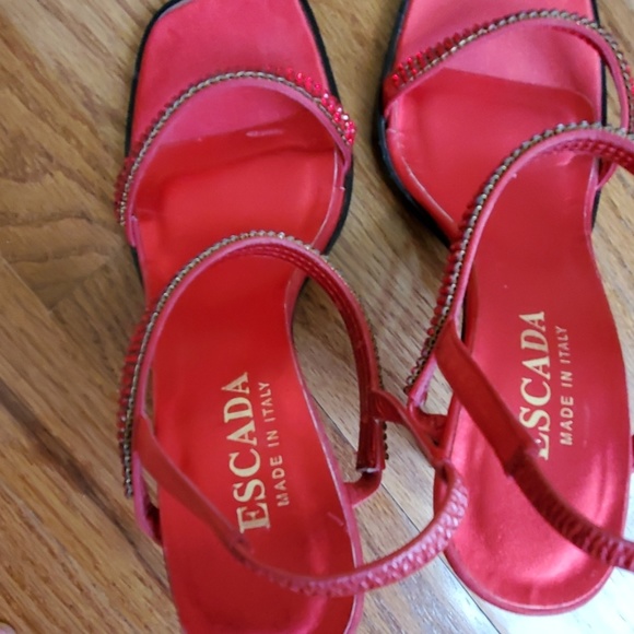 ESCADA Beaded Cocktail Sandals - Picture 2 of 6